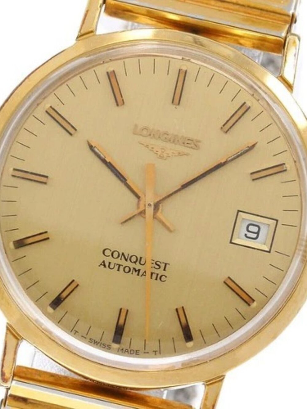 LONGINES Conquest 1569-1 Date cal.L633.1 gold Dial Automatic Men's Watch_965482
